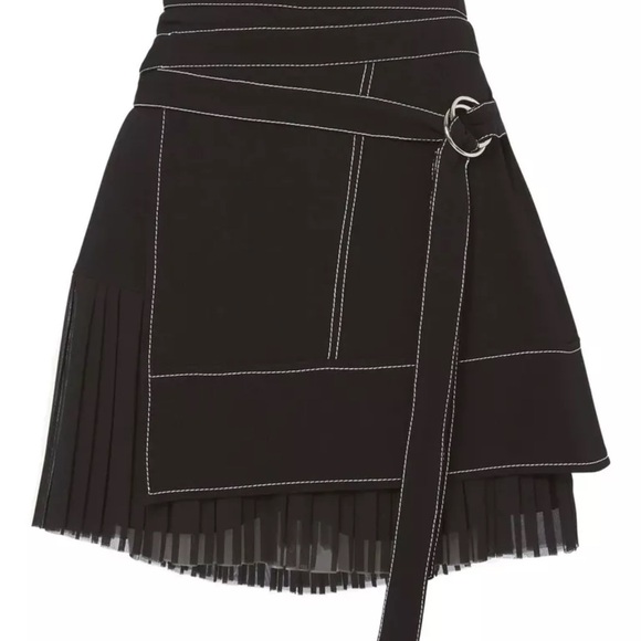 CINQ À SEPT Black Misha Pleated Mini Skirt Size 0/XS - Picture 4 of 8